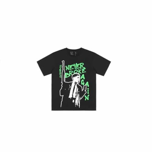YANGSMEN Moda Estiva Semplice Tinta Unita Stampata Uomo E Donna A Maniche Corte T-Shirt Hip-Hop Cool Traspirante A Maniche Corte T-Shirt-Color-1||L