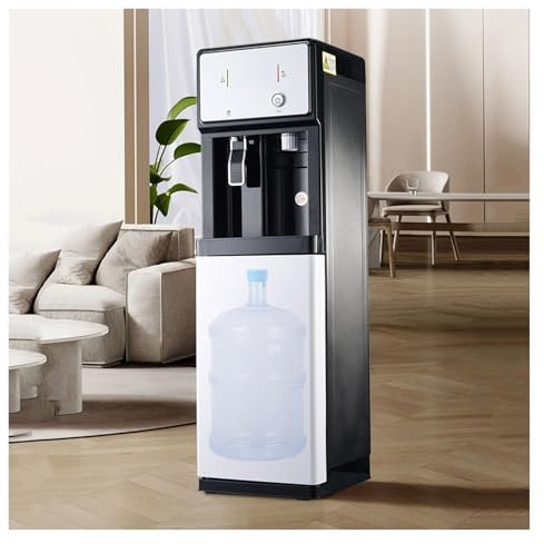 Distributore di refrigeratore d'acqua, erogatore di acqua fredda e calda a doppia funzione per casa, ufficio o scuola, fontana con caricamento dal basso