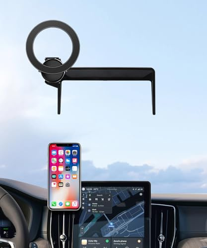 Kfz-Handyhalterung für Volvo XC60/XC90 2025 2026, 28,4 cm (11,2 Zoll) Bildschirm, Magsafe-Halterung | Magnetisches Zubehör, Handy-Halterung, kompatibel mit iPhone, 3D-Passform, stabile Armaturenbrett-Navigationshalterung