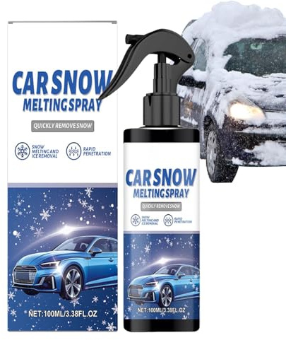 Spray dégivreur pour vitres de voiture - 100 ml - Déneigeur pour voitures, camions, véhicules récréatifs, SUV, berlines, conduits