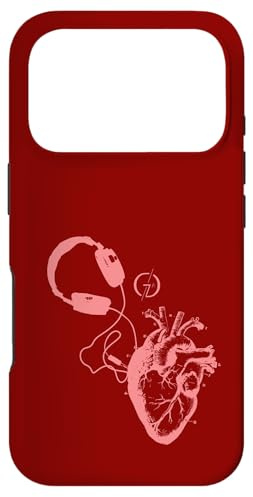 Casque et cœur #3 pour Les Amateurs d'EDM et DJs Coque pour iPhone 17 Pro