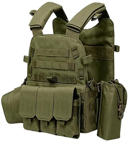 Airsoftväst för Barn,Skyddsutrustning med Flera Justerbara Fickor | Säkerhetsväst för Barn | Paintball Jakt Utomhuslek Cosplay Rollspel Stridsvakt