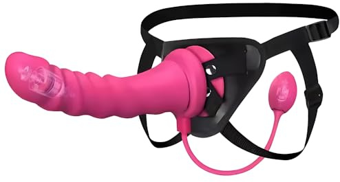 gakuane Gode Ceinture pour Lesbiennes, 2 en 1 Godes Ceintures avec Œuf Vibrant, 9 Vibrations, Télécommande via App, pour Hommes Femmes Couples