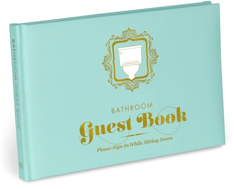 Knock Knock Bathroom Guest Book, Funny Guest Bathroom Book & Gift for Adults, Fill-in-the-Blank Book, 112 Pages