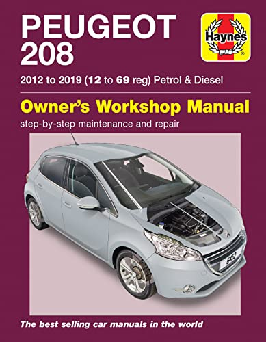 Peugeot 208 petrol & diesel (2012 to 2019) 12 to 69 reg: 2012 to 2019