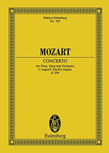Konzert C-Dur: KV 299. Flöte, Harfe und Orchester. Studienpartitur. (Eulenburg Studienpartituren)