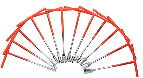 AB Tools 12pc Metric T – Bar Sockets Spanner Wrench Nut Spinner 8mm – 19mm Extra Long