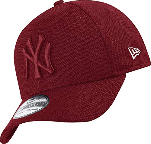 New Era New York Yankees 39thirty Stretch Cap Diamond Era Tonal Maroon - S-M