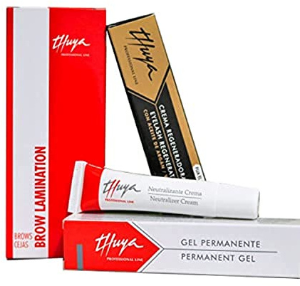 Brow Lamination - Eyebrows Permanent Thuya - Kit Styling Sourcils - Repassage ou pliage longue durée avec traitement régénérant Argan Oil