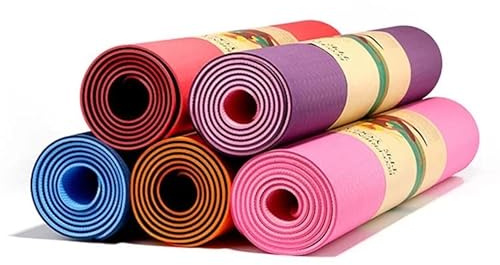 Tappetino da Yoga Fitness Palestra Pilates in TPE Antiscivolo Imbottito 183x61cm