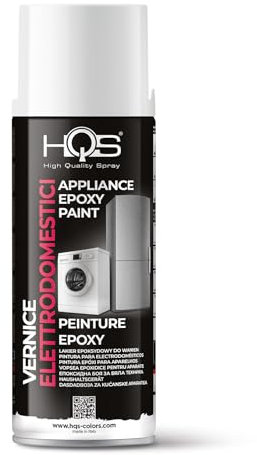 HQS High Quality Spray Sprühfarbe 400 ml Emaille-lack für Haushaltsgeräte, Weiss