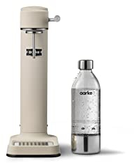 Aarke Carbonator 3, Máquina para hacer Agua con Gas en Acero Inoxidable, incluye Botella 800ml, Edición Especial Sand