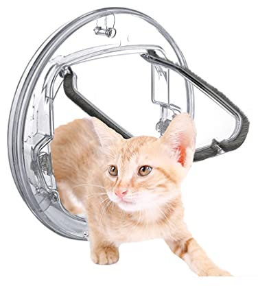Gattaiola per Gatti Porta for Gatto for PC Pet for Porta in Legno Porta in Vetro Scorrevole, Bloccaggio A 4 Vie Gatto And Gate And Gratuito ANRUMENTO E ESCETTO for Animali (Size : 30x30x4cm)