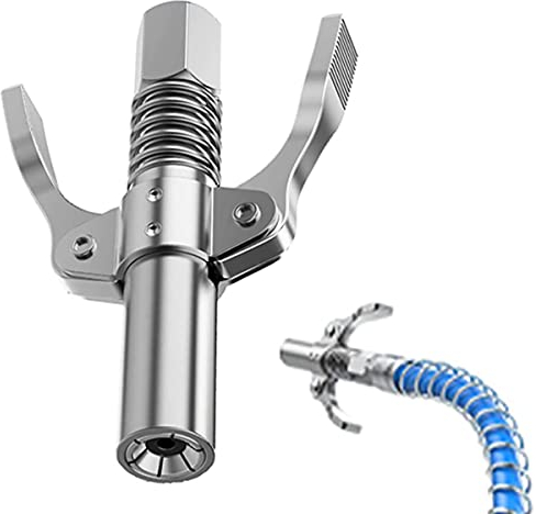 KOKITS Fettpresse Mundstück,Fettpresse für Schmiernippel,Schmiernippel Aufsatz Fettpresse,Doppelgriff Fettpresse,10000 PSI,Mundstück Fettpresse Kupplung für Fettpresse für alle Arten von Fettpressen.