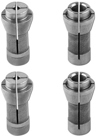 LEONTOOL Juego de 4 Piezas Pinzas para Amoladora Recta Adaptador de Pinza 3mm y 6mm 2 Piezas de 3mm y 2 Piezas de 6mm Accesorio para Grabador y Fresadora