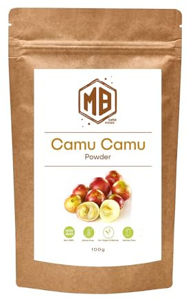 MB Superfoods Fruta de Camu Camu en polvo 100g - Rico en Vitamina C Natural, Perfecto para Batidos y Jugos
