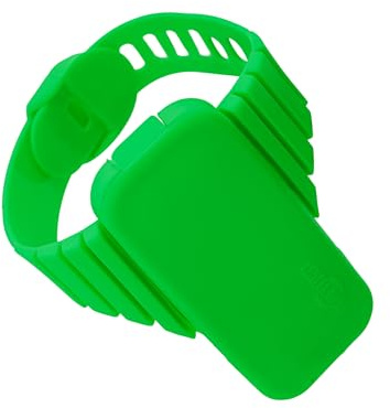 Moneytime – Geldbörse für Strand – Sommer, Pool – Armband für Münzen und Banknoten – wasserdicht aus Santopren – Aufbewahrungstasche – Unisex und bunt, grün, Taglia Unica, Casual