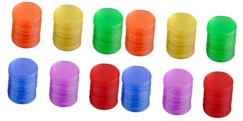 Alasum 2packungen Transparente Farbige Bingo Chips Für Spiele Und Matheunterricht Multifunktionale Und Spielmarkierungen Für Leicht Und Praktisch