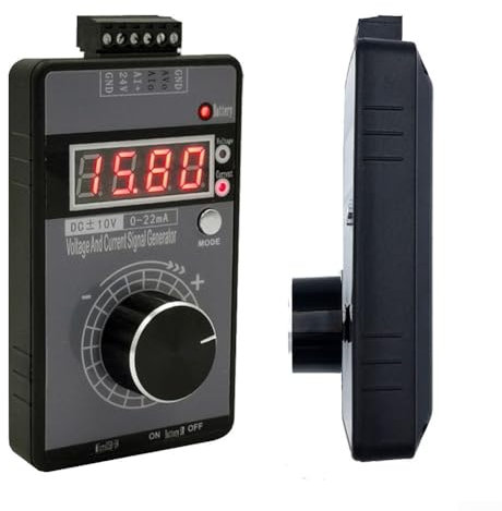 Générateur de signal réglable de 4 à 20 mA, simulateur analogique de tension de courant CC 0-10 V pour le réglage de la valeur des tests LED du panneau PLC
