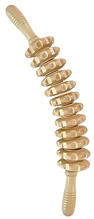 Masseur Anti-Cellulite Bois 44 cm incurvé – Rouleau Massage Manuel Maderothérapie | Drainage Lymphatique Relaxation | Cuisses, Fesses, Ventre | Guide Minceur Offert – Mel‑Home