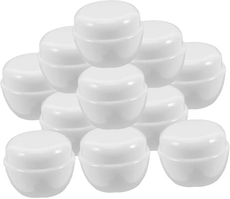 FRCOLOR 12 Pièces Pots Plastique Couvercles pour Cosmétiques Lèvres et Thé Lot de Petits Pots Individuellement Emballés