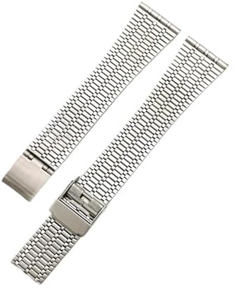 APVMFMKLTG 18 mm 20 mm 22 mm tunt klockarmband i rostfritt stål Quick Release klockband Retro metall Byt ut Armband Armband Klocktillbehör(Black,22mm)