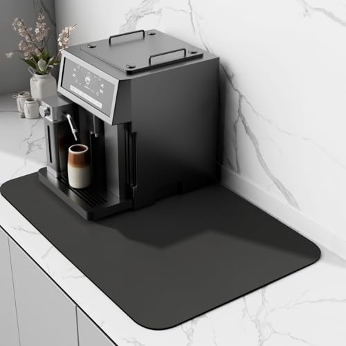 Tapis pour Machine à Café Tapis de Café Dos en Caoutchouc Absorbant Tapis de Séchage pour Vaisselle pour Plan de Travail de Cuisine Accessoires de Bar à Café pour Machine à Café Cafetière