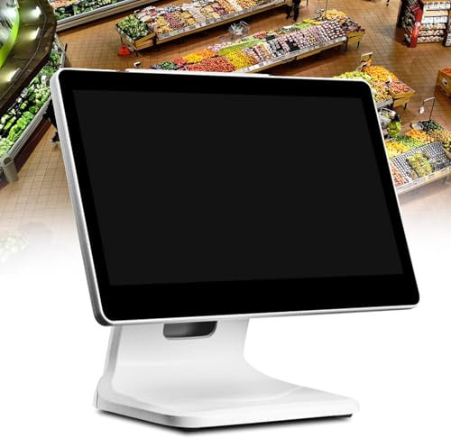 Naturalpowev Caisse Enregistreuse Tactile, Système de Caisse Écran Tactile 15.6, Caisse Enregistreuse Multifonctionnelle pour Commerce de Détail, Kiosque, Restaurant, Bar