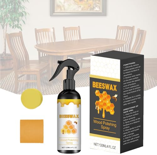 Cera D'api Lucidante E Detergente Per Mobili, Spray Naturale Alla Cera D'api,Lucidante Per Mobili,Detergente E Lucidante Per Mobili In Legno, Agente Di Riparazione Per Mobili In Legno