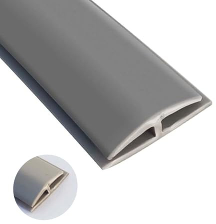 UTTDP Tira de transición de Alfombra a baldosa de PVC Resistente | Fácil instalación y Longitud Personalizable for una transición Suave del Piso(Gray,Length 9m(29.5ft))