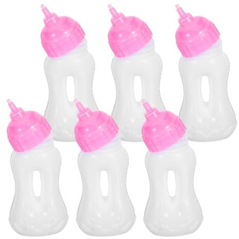 balacoo 6stücke Miniature Puppenflasche Leere Milchflaschen Spielzeug Für Puppenhaus Zubehör Für Rollenspiele Und Kreative Kinderaktivitäten