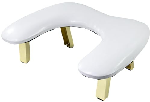 WONEDIRR Handauflage Nagelstudio U-förmig: Faltbarer Goldener Stativständer Für Nägel - 45 ° Neigung Ergonomische Handauflage Für Nägel - Arm Rest Nails Für Maniküre/Nagelkunst-Enthusiasten