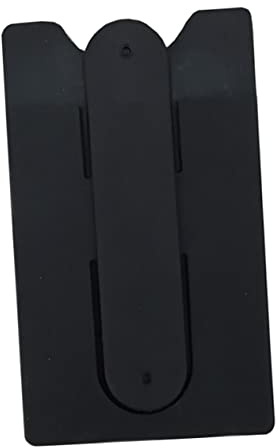 NUOBESTY Portacarte per Smartphone Autoadesivo con Retro Design e per Cellulari e Tavolette Nero