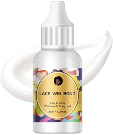 Lace Glue for Wigs - Hair Bonding Glue White, 35ml Wig Glues With Waterproof Quick-Drying Secure Hold, Latex-Free Invisible Adhesive for Lace Front Wigs, Hair Systems & Extensions