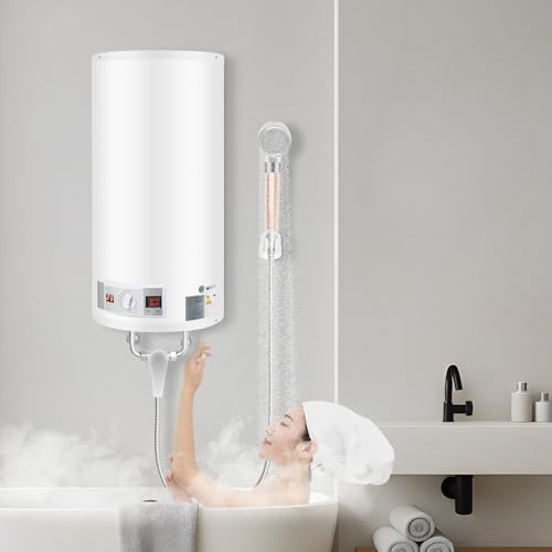 MEHOOSPVN Chauffe-eau électrique - 80 l - 2 kW - 220 V - Chauffe-eau instantané - Affichage numérique - Chaudière de chauffage instantanée - Température de salle de bain et cuisine