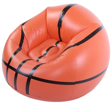 Goshyda Aufblasbarer Sitzsack, Basketball-Sitzsäcke, Aufblasbare PVC-Liege, Tragbare Aufblasbare Sofa-Couch für den Strand Im Innen- und Außenbereich