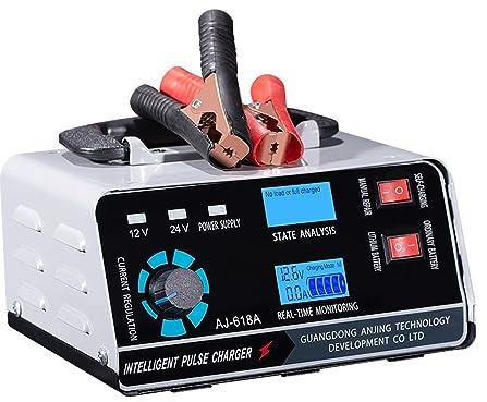 Caricabatteria For Auto 12V / 24V Intelligente 400W Riparazione A Impulsi Di Mantenimento For Motociclette For Autoveicoli For Display Digitale