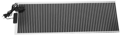 TOGEVAL Tapis Chauffant Réglable 45W pour Terrarium 28X80 CM Coussin Chauffant en Verre avec Prise EU Chauffage Rapide pour Reptiles Serpents Lézards Tortues et Amphibiens