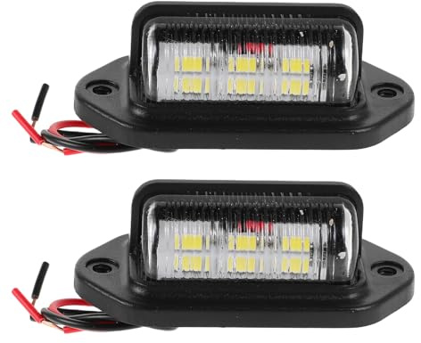 NULYLU Luci Laterali LED per Targa Auto e Camion Dc 12-24V 6 LED Alta Luminosità Gruppo Luci di Posizione per Rimorchio e Veicoli Installazione Semplice e Ampia Visibilità