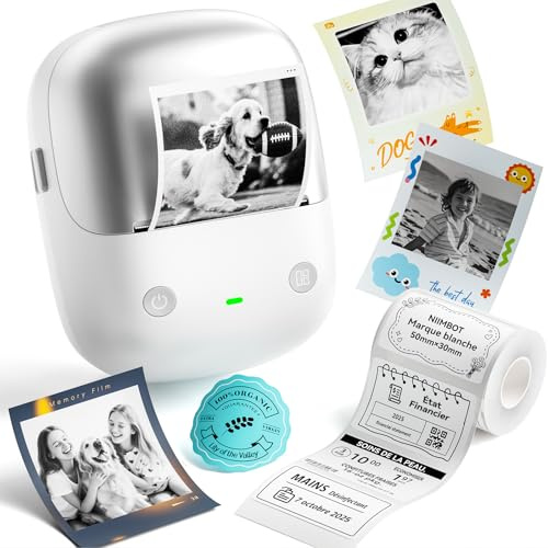 NIIMBOT B2Pro Étiqueteuse 300 DPI, imprimante étiquettes sans Encre