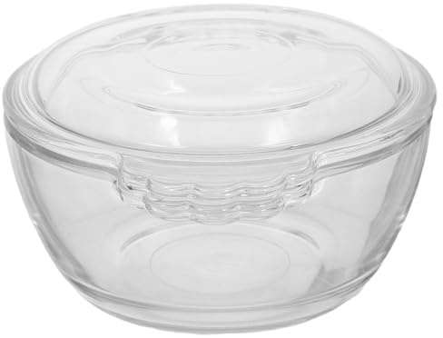DOITOOL Tazón de Huevos al Vapor para Casa de Vidrio Resistente al Calor con Tapa, Capacidad 275 Ml, Vaporera de Huevos para Microondas y Postres, Accesorio Práctico para Cocina Doméstica