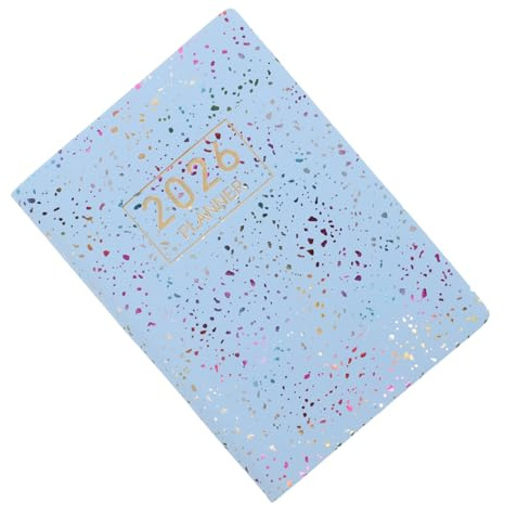 HOMOBABE Planificador de Bolsillo y Papel Pu 2026 Mini Calendario Portátil Diseño para y Usuarios de Negocios en Organización y Extranjero