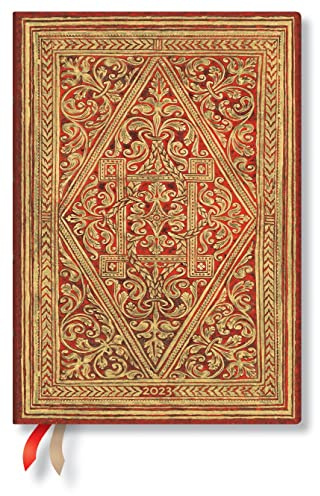 Golden Pathway Midi Dayplanner 2023: Hardcover, Horizontal Layout, 100 gsm, elastic closure