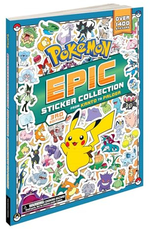 Pokémon Epic Sticker Collection 3rd Edition: From Kanto to Paldea: Over 1,400 Stickers!