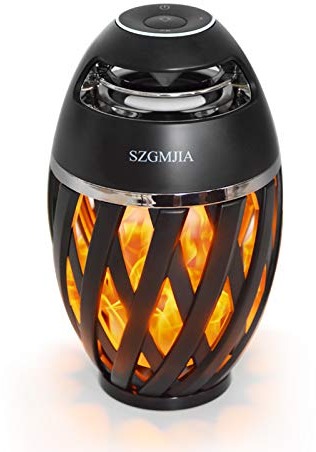 SZGMJIA Gejiaseller Led Flame Speakers, Flame Torch Atmosphere Speaker Bluetooth 4.2 Wireless Portable Outdoor HD Audio Waterproof Speaker with LED Flickers Warm Night Lights for iPhone/iPad/Android