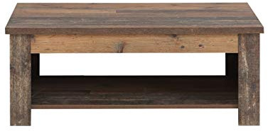 FORTE Clif Couchtisch, Holzwerkstoff, Old – Wood Vintage, 110 x 44,4 (max 66,3) x 65 (max 94,1) cm