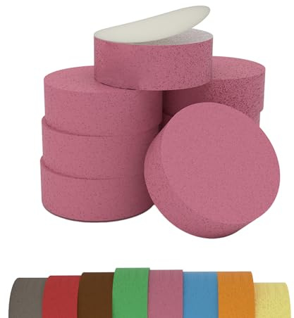 PolySound Sylo High-End Lautsprecherfüße - Sylomer Schwingungsdämpfer für präzisen Sound & Entkopplung - ideal für HiFi, Subwoofer & Plattenspieler - 8er Set (11-23 kg) - Rosa