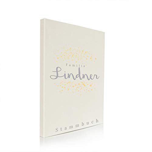 Hochzeitideal Stammbuch der Familie A4 inkl. Personalisierung Bezug Leinen Nr. 183 (Creme)