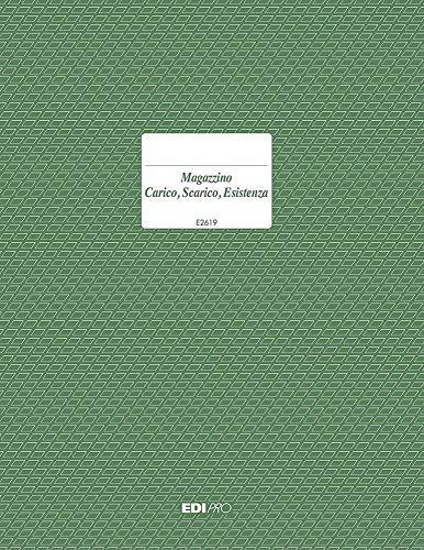 Edipro E2619 Registro Carico/Scarico/Esistenza, 96 Pagine f.to 31 x 24.5