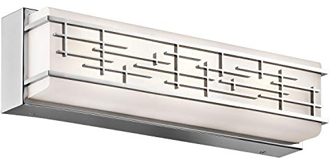Licht-Erlebnisse Badezimmerleuchte LED Glas B:46cm blendarm 3000K 1800lm IP44 Wandlampe Spiegel Badlampe